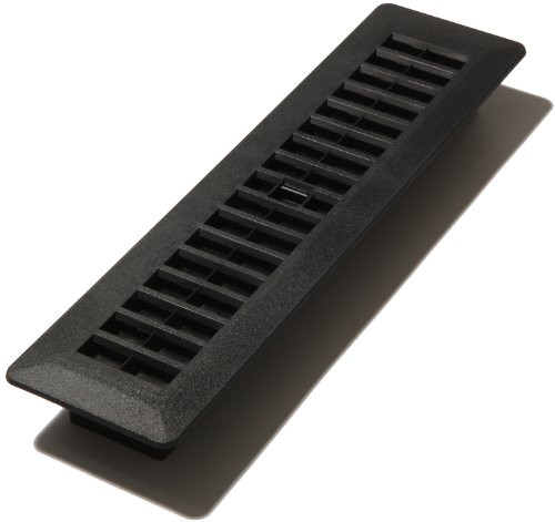Decor Grates PL212-BLK 2-Inch by 12-Inch Plastic Floor Register, Black