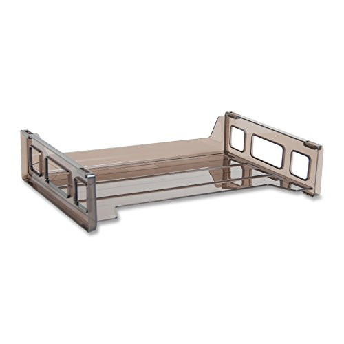 Business Source Side Loading Stackable Letter Tray - Smoke (42586)
