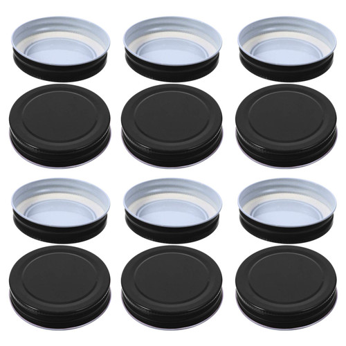 Hemoton 12pcs 70mm Wide Mouth Canning Lids Mason Jar Lids Reusable- Type Mason Jar Cover Storage Caps for Mason Jar Ball or Kerr Jars