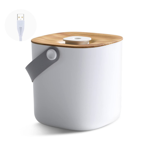 SmartDevil Small Humidifier, 600ml Portable Mini Humidifier for Plants, USB Personal Desk Humidifier for Bedroom, Office, Travel, Auto Shut-Off, Super Quiet, White