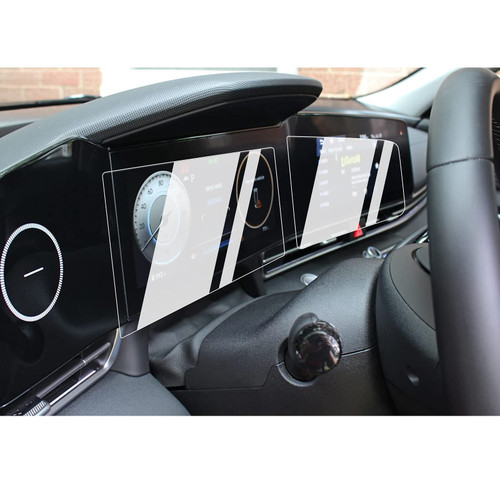 BIXUAN 2021 2022 2023 Elantra Screen Protector Design for Hyundai Elantra 2021-2023 10.2 inch Navigation and Digital Gauge Cluster Screen Tempered Glass Elantra 2023 Screen Protective Film Accessories 2 Pack