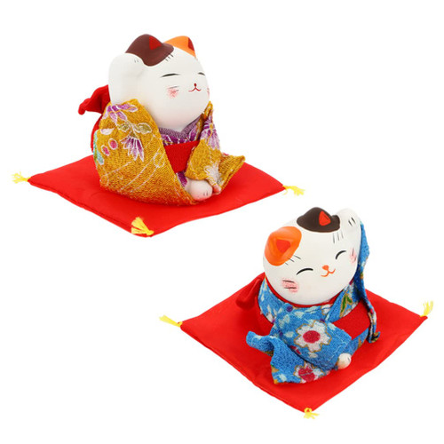 Maneki Neko Lucky Money Cat: 2pcs Fortune Cat Feng Shui Waving Arm Cat Car Dashboard Figurines Chinese Japanese Statue Housewarming Gift for Welcoming Fortune Good Luck Wealth Maneki Neko Lucky Money Cat: 2pcs Fortune Cat Feng Shui Waving Arm Cat Car Dashboard Figurines Chinese Japanese Statue Housewarming Gift for Welcoming Fortune Good Luck Wealth