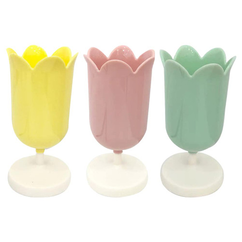 Cabilock Cute Pen Holder for Desk:3Pcs Flower Pencil Holder,Pen Cup Marker Holder Makeup Brush Holders, Desk Accessories & Workspace Organizers for Home, School & Office