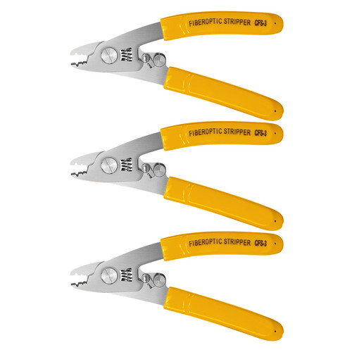 Duogalia-3PC Stainless Steel CFS-3 Fiber Optic Stripper 3 Port Hole Fiber Optic Stripping Tool For Jacket, Buffer, and 125?m-250?m Coating Stripping