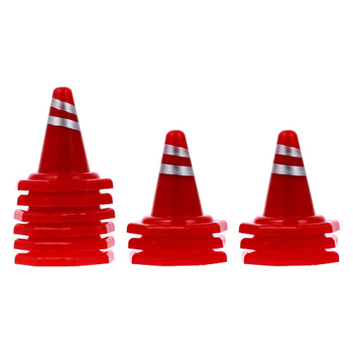 TOYANDONA 12pcs Miniature Plastic Traffic Cones Sport Training Roadblock Cone Simulation Roadblock Signs Mini Traffic Signs, Random Style