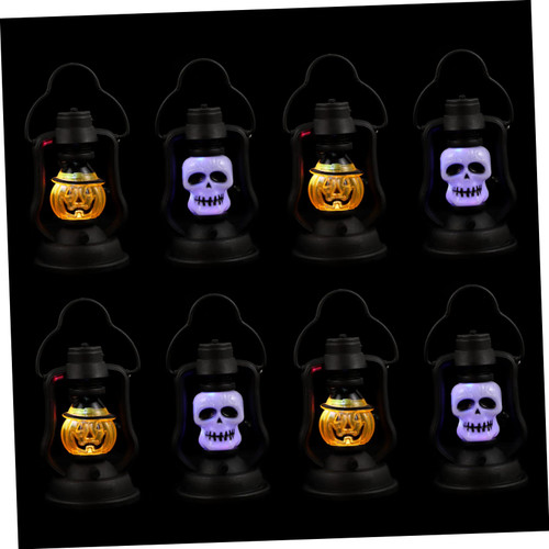 NOLITOY 12pcs Halloween Lantern Halloween Pumpkin Lights Halloween Home Decor Outdoor Decor Portable Lantern Halloween Pumpkin Decorations Halloween Skull Lanterns LED Lantern Party Supply
