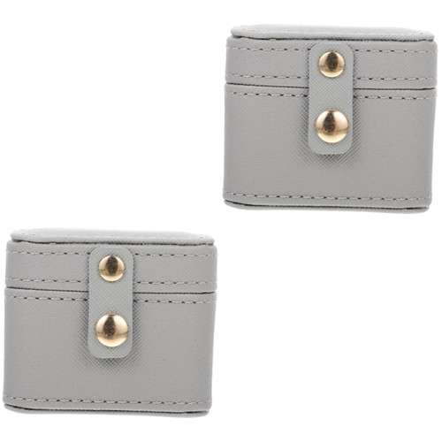 Holibanna 2pcs Jewelry Box travel jewelry case small containers stud earring organizer ornaments gifts mini ring case trinket storage case Ring Packing Cases Jewelry Gift Container Stud Box