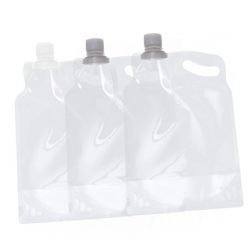 INOOMP Emergency Water Bag 3pcs Folding Kettle Foldable Water Bottles Collapsible Water Jug Water Bottle Collapsible Water Pouch Travel Water Bottle Folding Water Container Pa