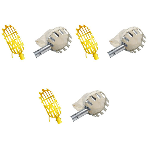 Happyyami Fruit Picker Tool Avocado Picker Basket 4 PCS Picker Gardening Plastic Carrying Bag for Getting s Orange Picker Catcher Cherry Picker Fruit Tree Grabber Tool