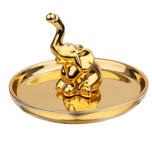 Holibanna 2pcs Ceramic Tray Jewlery Tray Ceramic Jewelry Tray Elephant Jewelry Tray Jewelry Dishes for Women Jewelry Storage Dish Ring Holder Ring Plate Storage Tray Tower Crafts Miss