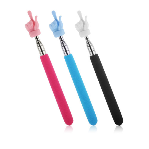 TIESOME Retractable Teachers Pointer, 3Pcs Telescopic Finger Pointer Stick Mini Extendable Classroom Pointer for Handheld Presenter Classroom Whiteboard Pointer Classroom Supplies