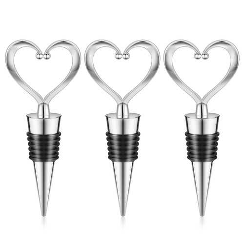 KALIONE 3 Packs Wine Stoppers, Heart Shape Wine Bottle Corks, Portable Wine Bottle Stoppers, Silicone Champagne Stoppers for Bottles, Reusable Decorative Wine Corks for Wine Beverage Champagne Bottles KALIONE 3 Packs Wine Stoppers, Heart Shape Wine Bottle Corks, Portable Wine Bottle Stoppers, Silicone Champagne Stoppers for Bottles, Reusable Decorative Wine Corks for Wine Beverage Champagne Bottles