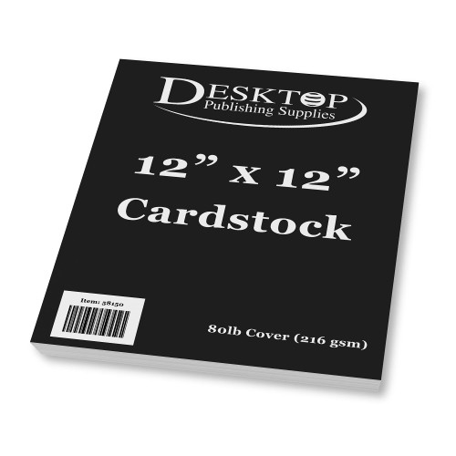 Premium Black 12x12 Cardstock - Thick Heavyweight 80lb Cover - 50 Sheets