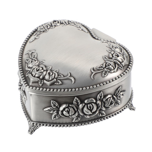 Holibanna 1pc Heart Jewelry Box Ring Organizer Necklace Jewelry Box Travel Jewelry Box Portable Jewelry Treasure Chest Jewelry Gift Boxes for Earrings Storage Box Heart-shaped Case Love Gift