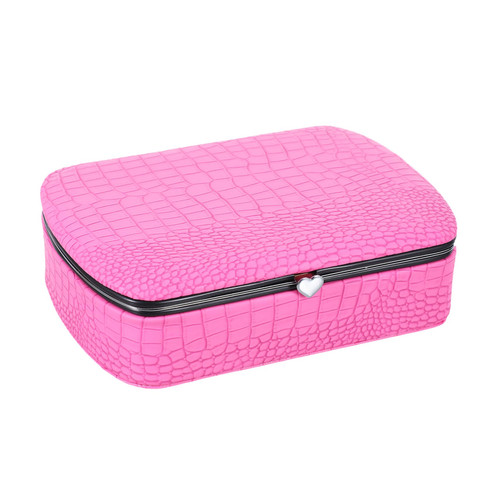 Holibanna 1pc Crocodile Print Jewelry Box Jewellery Travel Organiser Mini Travel Jewelry Case Portable Jewelry Storage Box Makeup Travel Containers Bracelet Jewelry Box Travel Jewelry Holder