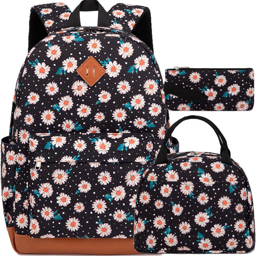 Jumpopack School Backpack for Teens Girls Backpack with Lunch Box kids backpack for girls Backpack for Elementary Middle School Bag Bookbag Set (Daisy)
