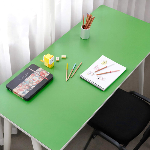 Multifunctional Office Desk Mat,PU Leather Desk Blotter,Laptop Desk Mat,Large Mouse Pad,Waterproof Desk Writing Pad for Office Home-Green 23.6x15.7inch