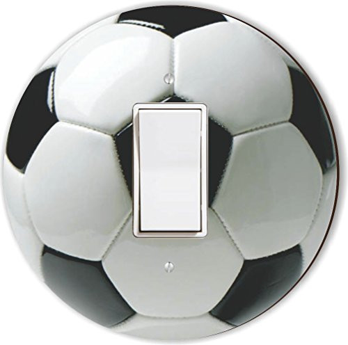 Rikki Knight RND-LSPROCK-62 Football Round Single Rocker Light Switch Plate