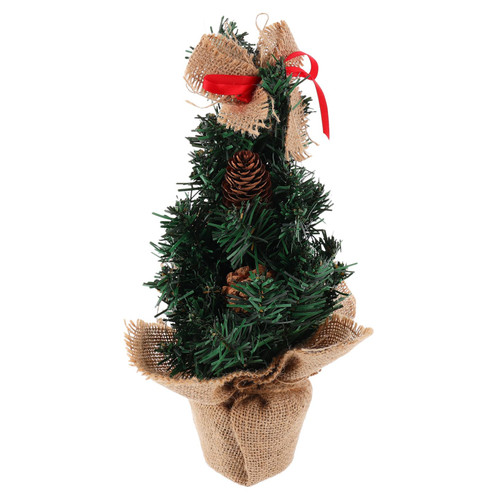 BESTOYARD 1pc Christmas Tree Christmas Tree for Office Desk Tabletop Xmas Tree Christmas Miniature Tree Window Decorations Red Decor Desk Top Decor Xmas Ornaments Party Adornment PVC Winter