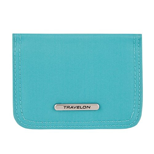Travelon Women's Tailored Bifold Card Case, Aquamarine