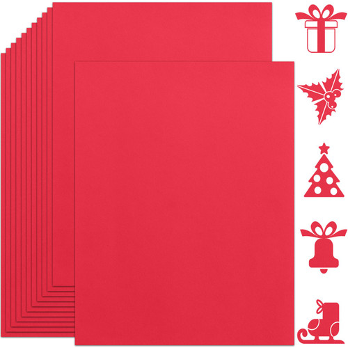 Twavang 25 Sheets Red Cardstock Paper 8.5'' x 11'', 250gsm/92lb Thick Paper for Scrapbook, Invitations, Printing and DIY Cards