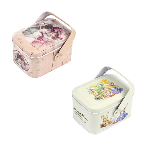 BESTOYARD 2pcs Easter Cookie Box Easter Gift Tins Christmas Easter Candy Tin Chocolate Cookies Chocolates Para Regalo Chocolate Candy Gift Portable Tinplate Storage Box Chocolate Storage Box