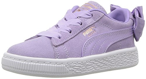 PUMA Baby Suede Bow Slip On Sneaker Purple Rose, 5 M US Toddler