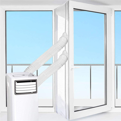 ikasus Window Seal for Portable Air Conditioner, Window Seal for AC Unit,400 cm Flexible Cloth Sealing Plate Window Seal with Zip and Adhesive Fastener for Mobile Air-Conditioning Units ikasus Window Seal for Portable Air Conditioner, Window Seal for AC Unit,400 cm Flexible Cloth Sealing Plate Window Seal with Zip and Adhesive Fastener for Mobile Air-Conditioning Units