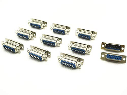 XJS Computer DB Male Female Solder Type Adapter D-SUB Connector 10 Pairs (DB15)