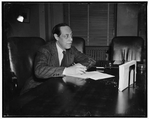 HistoricalFindings Photo: Jerome Frank,New Member,Desk,Securities,Exchange Commission,Washington DC,1938