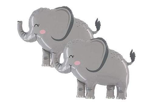 Set of 2 Jungle Elephant Jumbo 44" Foil Party Balloons Set of 2 Jungle Elephant Jumbo 44" Foil Party Balloons