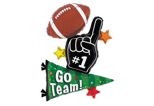 Go Team! Football Tailgate Stacker Jumbo 35" Foil Party balloon