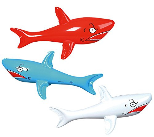 Rhode Island Novelty 24" Inflatable Sharks Toy (3 Piece)