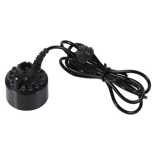 24V Color Changing 12 LED Water Fountain Mini Mist Maker Pond Fog Machine Atomizer Air Humidifier Ultrasonic Mist 12 LED