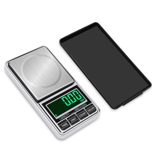 ikasus Mini Kitchen Food Scale Digital Electronic Scale Weigh Gram Scale Pocket Scale Portable Electronic Balance High Precision Scale Jewelry Scale with LCD Screen Display Tare Function 500g/0.01g