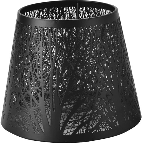 SHERCHPRY Lamp Shades E27 Hollow Tree Shadow Light Cover, Modern Lamp Shade, Replacement Metal Lampshade for Table Lamps and Floor Light, Black Lamp Shade