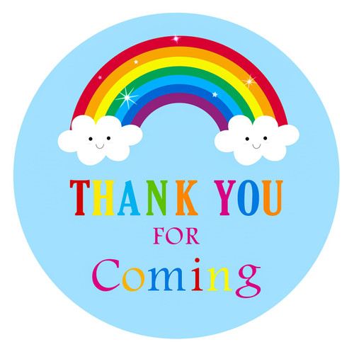 Anwyll Thank You for Coming Stickers, 2 Inch Rainbow Thank You Gift Stickers, 120 Pcs Self-Adhesive Thank You Party Favors Sticker Labels for Baby Shower,Gift Wrapping,Envelope Seals,Party,Wedding