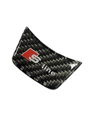 AUTO-P For Audi A4 B6 B8 B7 B5 A3 8P 8L 8V A6 C5 C7 A5 Q7 Q5 Q3 A1 A8 S3 S4 S line Quattro RS7 Car Steering Wheel Decoration Sticker(Carbon Fiber)