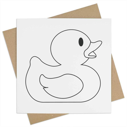 Azeeda 'Rubber Duck' Blank Greeting Card (GC00051651)