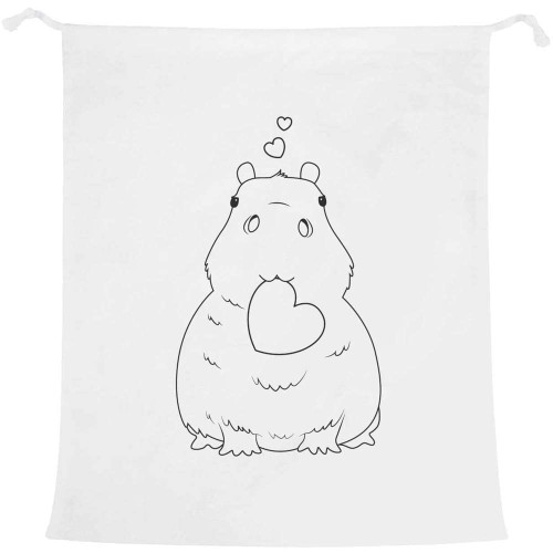 Azeeda 'Sweetheart Capybara' Laundry/Washing/Storage Bag (LB00024182)