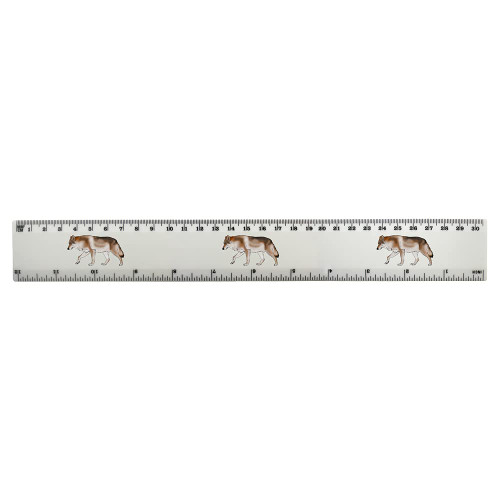 'Wolf' 30cm (12 Inch) White Plastic Ruler (RL00051673)