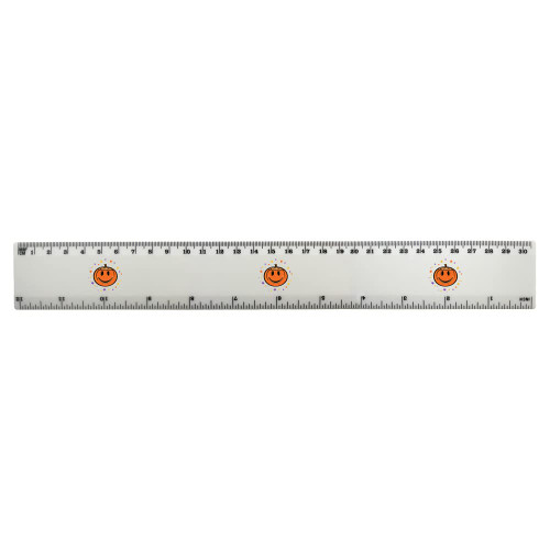 Azeeda 'Halloween Pumpkin' 30cm (12 Inch) White Plastic Ruler (RL00067260)