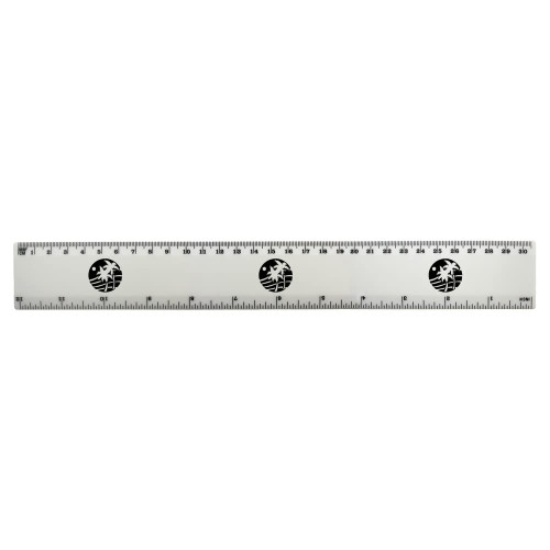 Azeeda 'Palm Trees & Sun Motif' 30cm (12 Inch) White Plastic Ruler (RL00067386)