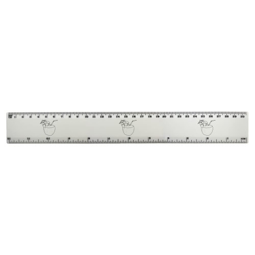 Azeeda 'Tropical Coconut Drink' 30cm (12 Inch) White Plastic Ruler (RL00067802)