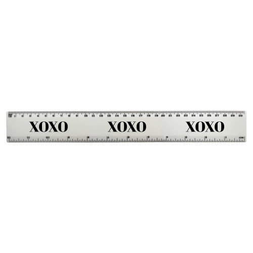 Azeeda 'XOXO' 30cm (12 Inch) White Plastic Ruler (RL00068928)