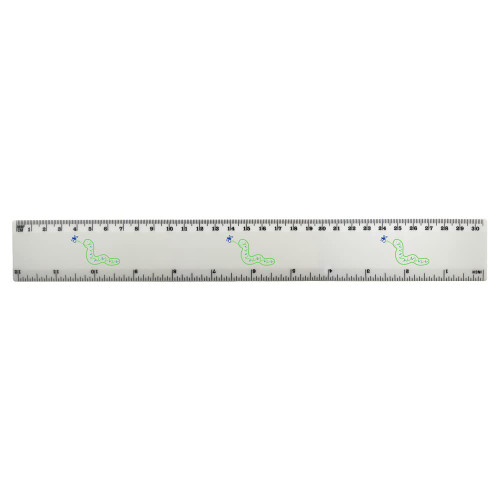 Azeeda 'Hungry Snake' 30cm (12 Inch) White Plastic Ruler (RL00069410)