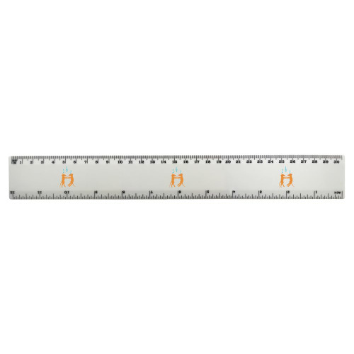 Azeeda 'Dancing mice ' 30cm (12 Inch) White Plastic Ruler (RL00071894)