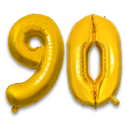 90 Number Balloon 42 Inch Gold Jumbo Foil Helium Balloons for 90 Birthday Party Decorations 90th Anniversary Event Supplies (Gold) 90 Number Balloon 42 Inch Gold Jumbo Foil Helium Balloons for 90 Birthday Party Decorations 90th Anniversary Event Supplies (Gold)