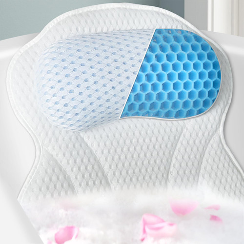 Bath Pillow Bathtub Pillow?Bath Pillows for Tub Neck and Back Support, Bath Tub Pillow Headrest with Soft 4D Mesh Fabric