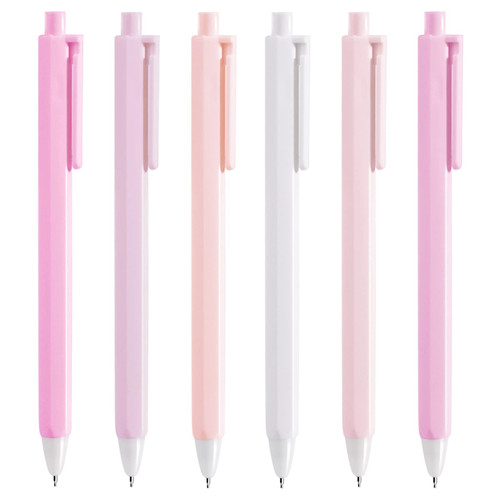 BAYTORY 6Pcs Gel Pens, Quick Dry Black Ink Pen Fine Point 0.5mm, Aesthetic Retractable Rolling Ball Smooth Writing for School Supplies Journaling Notetaking Stationery(Pink) BAYTORY 6Pcs Gel Pens, Quick Dry Black Ink Pen Fine Point 0.5mm, Aesthetic Retractable Rolling Ball Smooth Writing for School Supplies Journaling Notetaking Stationery(Pink)
